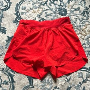 Lululemon Fast and Free shorts in Hot Heat, high rise